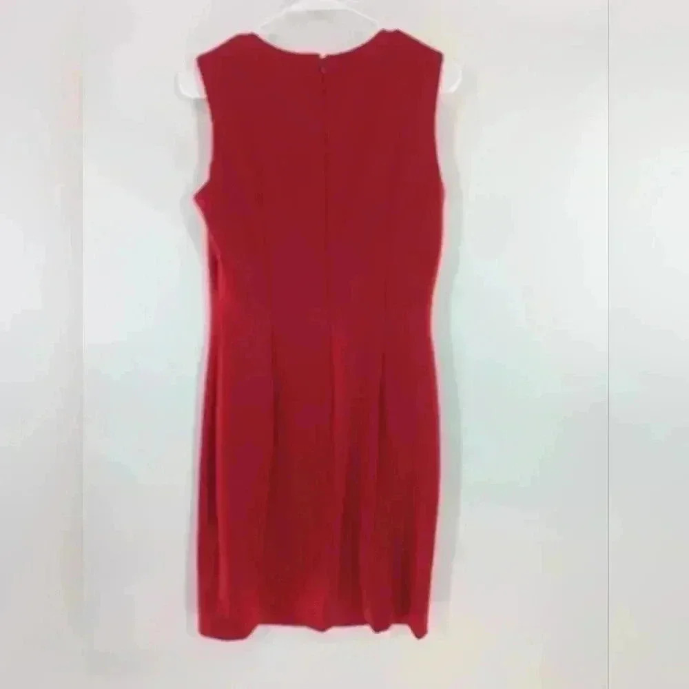 Calvin Klein Size 6 Red Sleeveless Valentine's Day Holiday Dress - Picture 8 of 8
